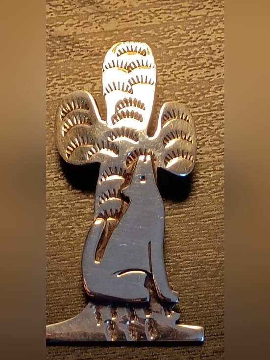 Jewelry - Vintage Sterling Made In Mexico Howling Wolf Brooch